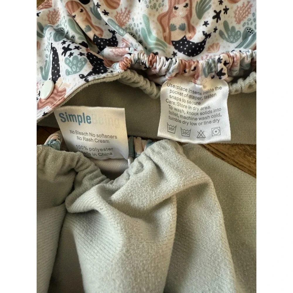 Simple Being Cloth Pocket Diaper Lot OS‎ Unicorn Swan Mermaid Reusable